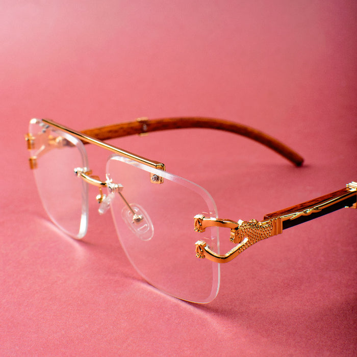 Aurora Gold Rimless Sunglasses