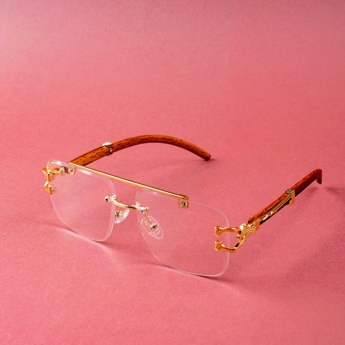 Aurora Gold Rimless Sunglasses