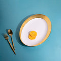 Aurulent Edge Abstract Oval Serving Plate Serving Tray June Trading