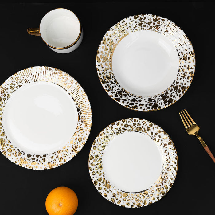 Aurulent Patch Design 18 Pieces Dinnerware Dinner Sets June Trading