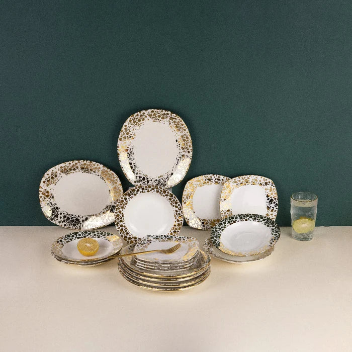 Aurulent Patchwork 18 Piece Plate Set Dinner Sets June Trading