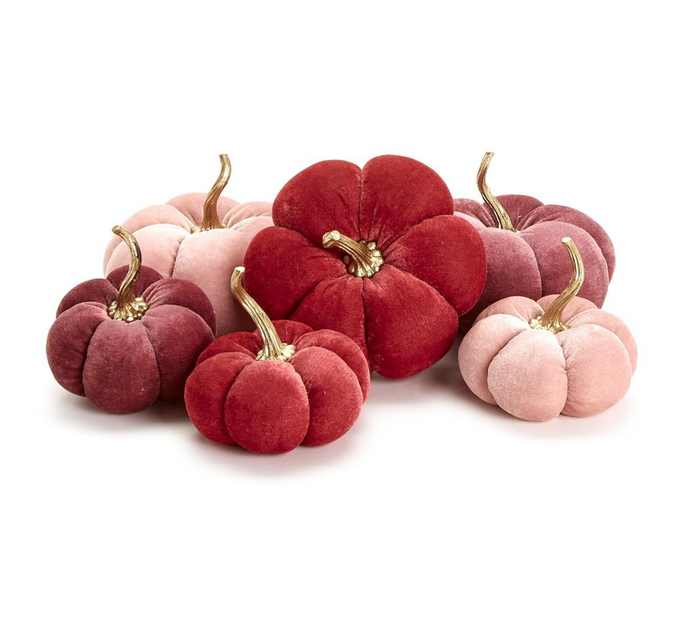 Autumn Blush Plush Pumpkins - Pine & Moss