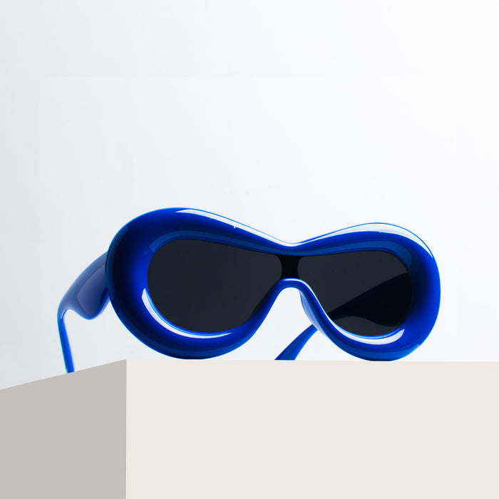 Azure Blue Groovy Glare Kids' Sunglasses