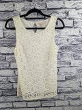 Banana Republic Ivory Lace Tank Top
