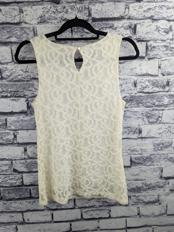 Banana Republic Ivory Lace Tank Top
