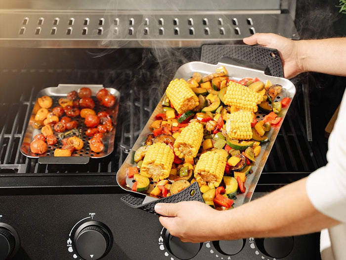 BBQ-SCHALE AUS EDELSTAHL 43×25 CM - 2