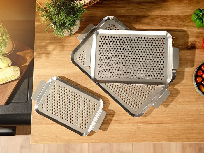 BBQ-SCHALE AUS EDELSTAHL 50×30 CM - 3