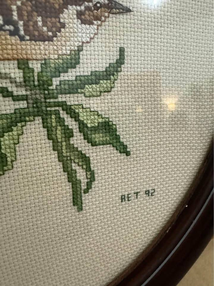 Bird on Lily Cross Stitch
