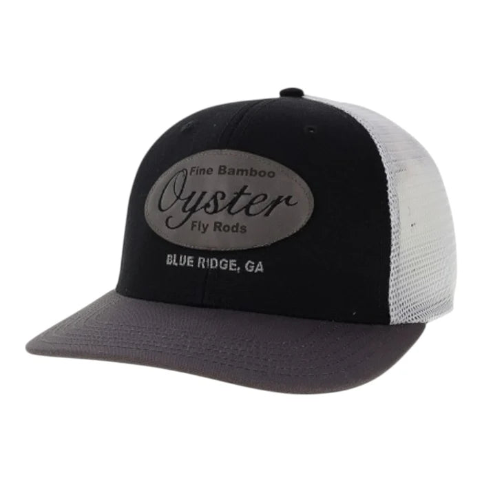 Black and Grey Legacy Mid-Pro Trucker Hats with Oyster leather patch