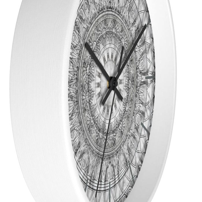 Black & White Mandala Wall clock by McAshe