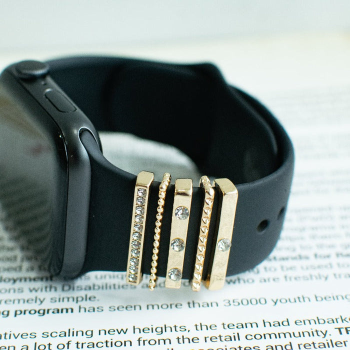 Bling It Gold Smartwatch Band Accessories Set Watch Band Accessories June Trading