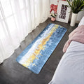 Blue & Gold Rustic Soft Feel Long Mat Runner Long Mats June Trading