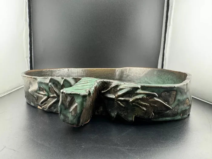 Blue-Green Apple Studio Pottery Dish