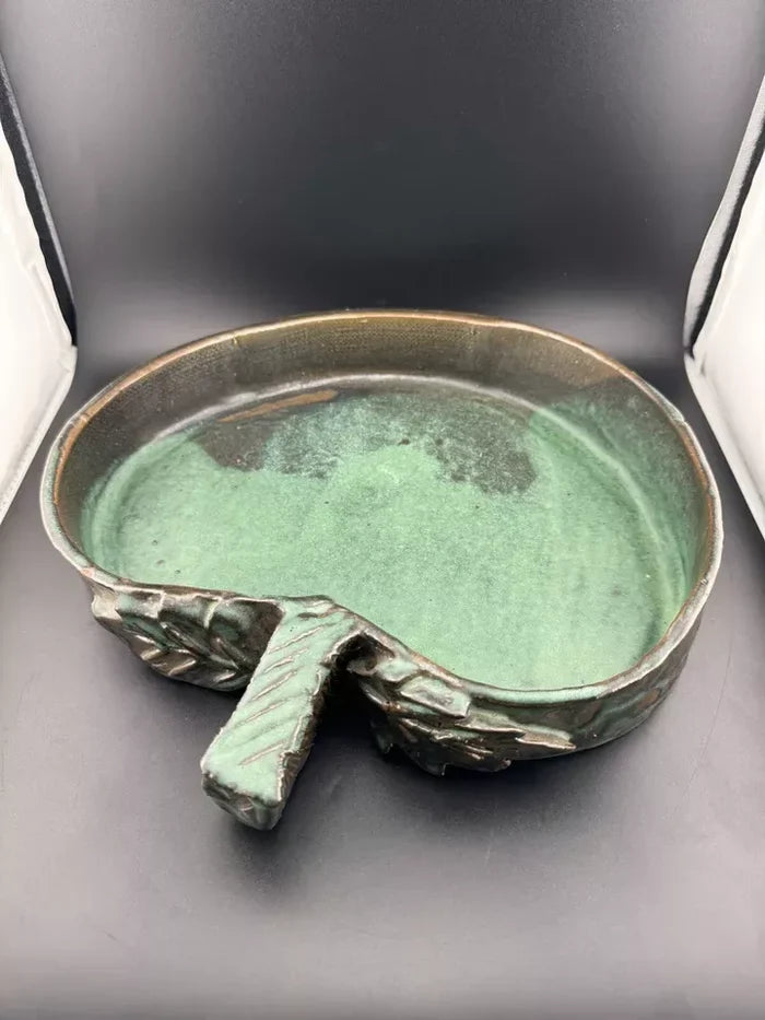Blue-Green Apple Studio Pottery Dish