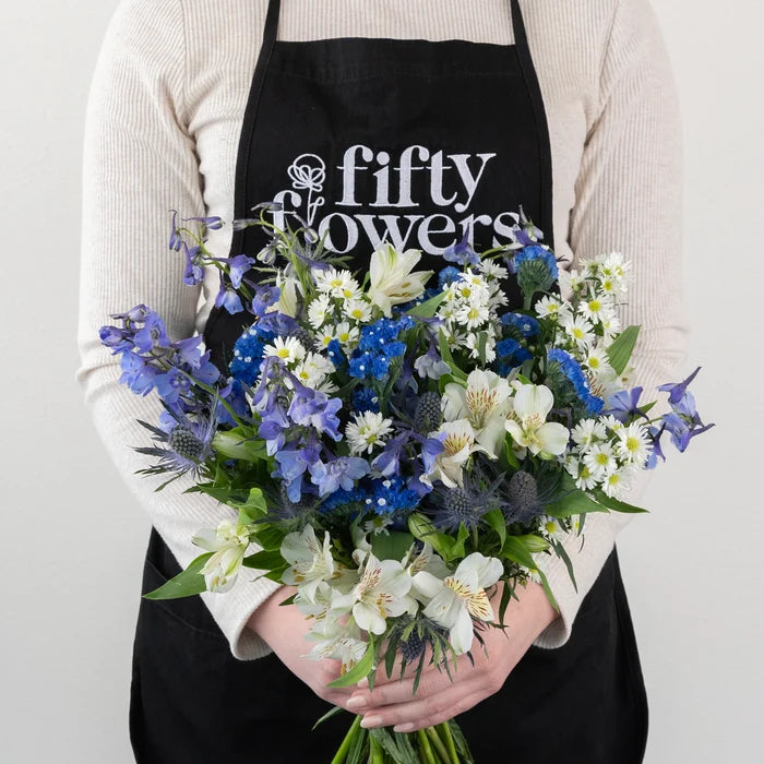 Blue Magic Flower Centerpiece Apron - Image