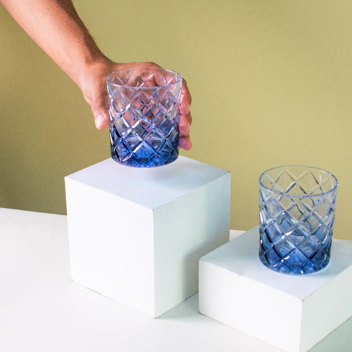 Blue Prism Crystal Glasses (Set of 2)