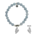 Blue Quartzite Stone Bracelet with Flip Flop Sterling Silver Charm