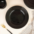 Bold Black Swirl Dinner Plate Dinner Plates June Trading