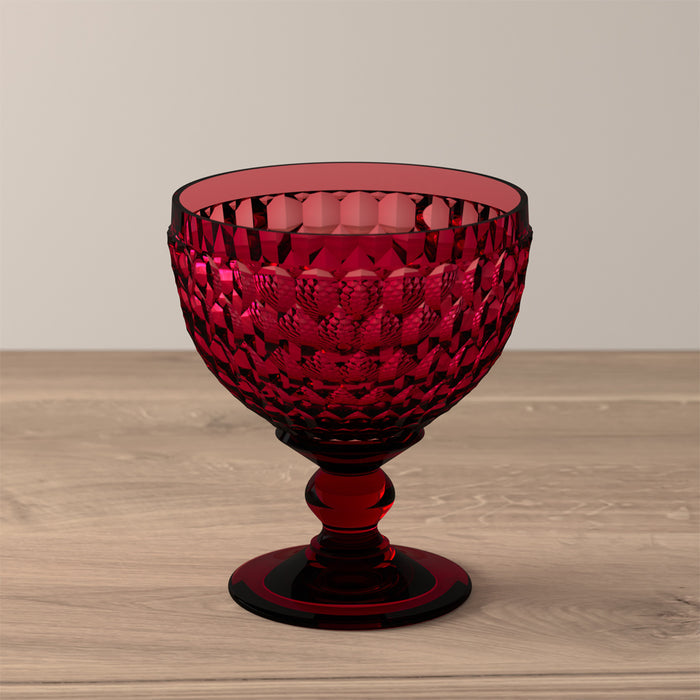 Boston Coloured Bubbly Drink Bowl Red 250 ml - Set of 4