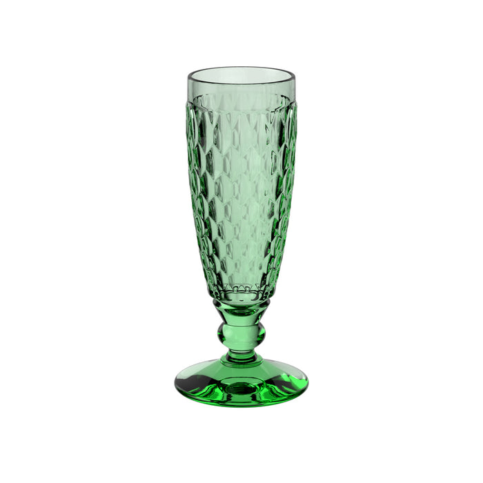 Boston Coloured Bubbly Drink Flute Green 120 ml - Set of 4