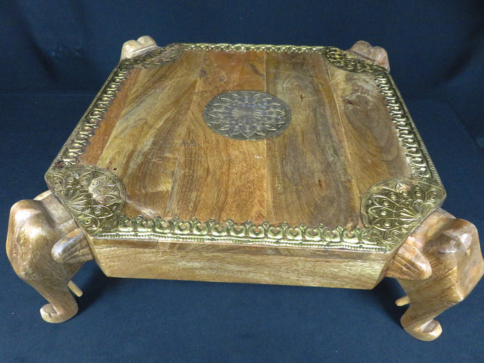 Brass Embossed Accented Stool