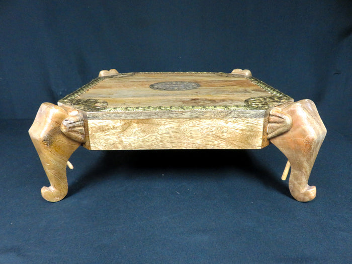 Brass Embossed Accented Stool