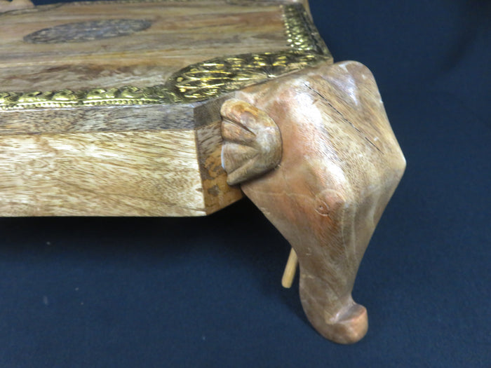 Brass Embossed Accented Stool