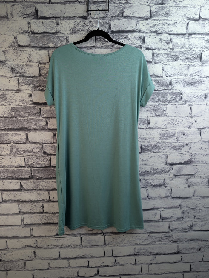 BTFBM Teal T-Shirt Dress