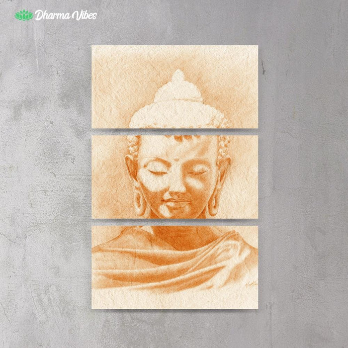 Buddha by BuddhArt 3-Piece Canvas