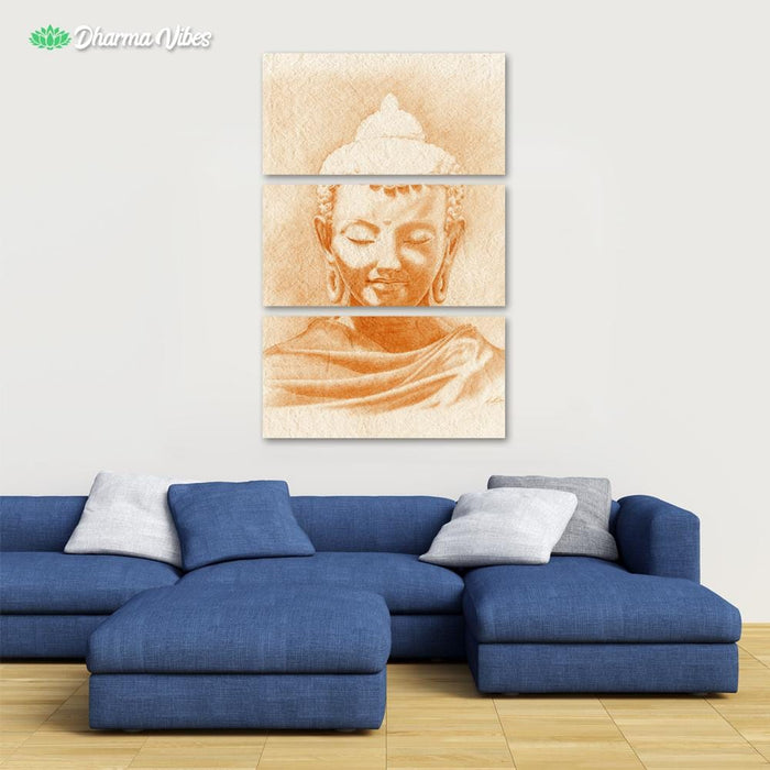 Buddha by BuddhArt 3-Piece Canvas