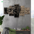 Buddha Ingrained 3 by BuddhArt 5-Piece Canvas