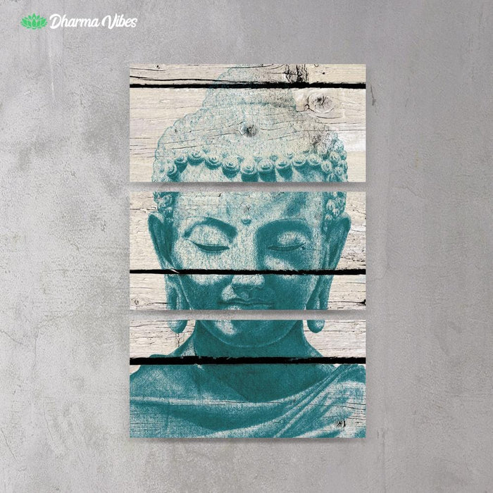Buddha Ingrained 5 by BuddhArt 3-Piece Canvas