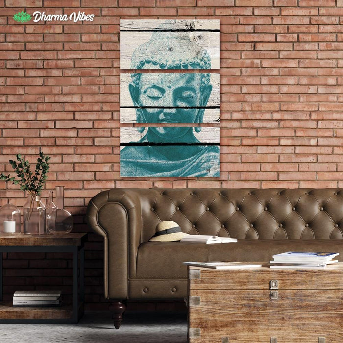 Buddha Ingrained 5 by BuddhArt 3-Piece Canvas
