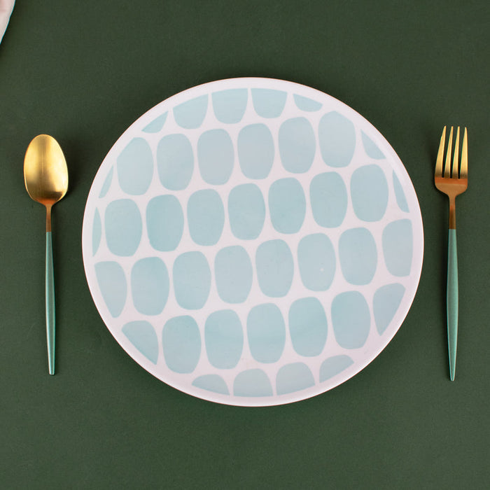 Cadet Blue Assorted Ovals Dinner Plate (10 Inches) Dinner Plates June Trading