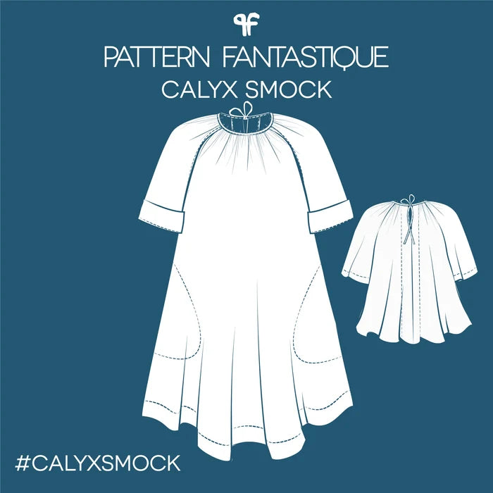 Calyx Smock Sewing Pattern – gathered smock top & dress with sleeve and hem variations