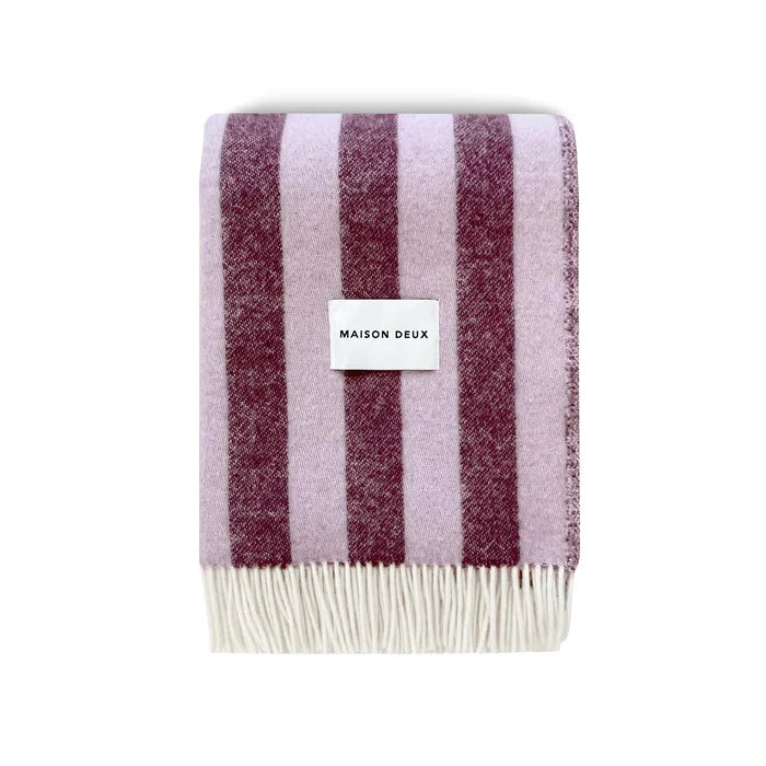 Candy Wrap Lilac Aubergine Blanket - Rugs by Roo