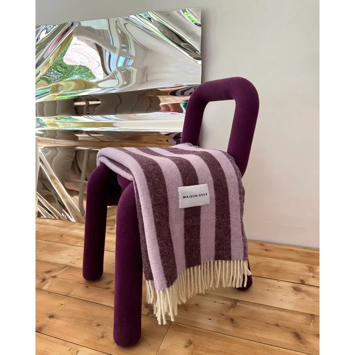 Candy Wrap Lilac Aubergine Blanket - Rugs by Roo
