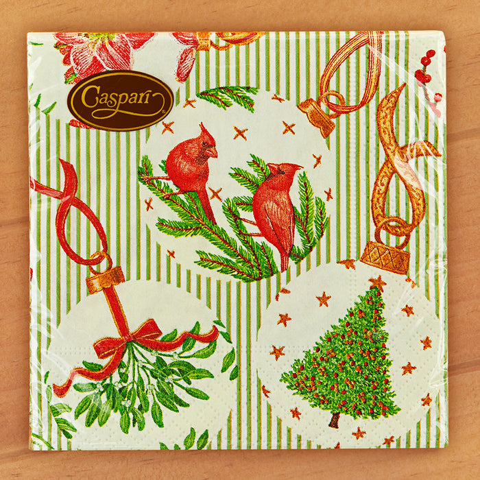 Caspari Paper Napkins, Botanical Ornaments