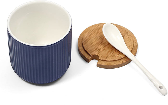 Ceramic Spice Containers with Bamboo Lid