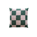 Checkerboard Green Pink Cushion - Rugs by Roo