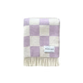 Checkerboard Lilac White Blanket - Rugs by Roo