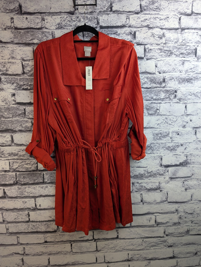 Chico's Orange Snakeskin Tunic