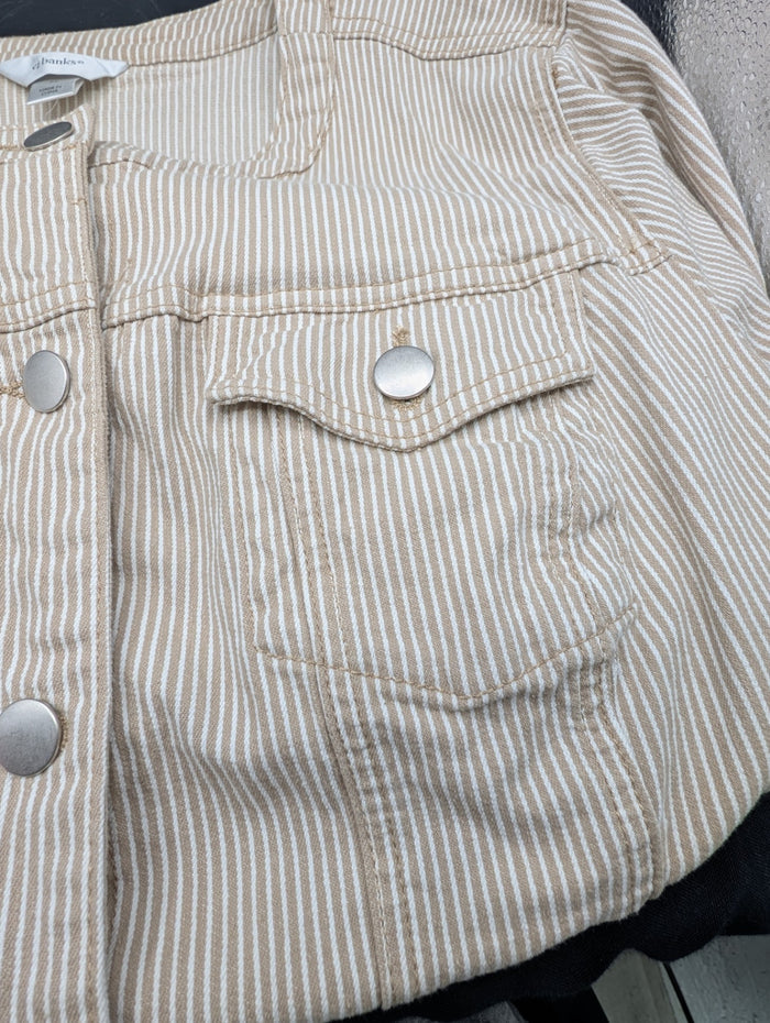 cj banks Tan Striped Jacket