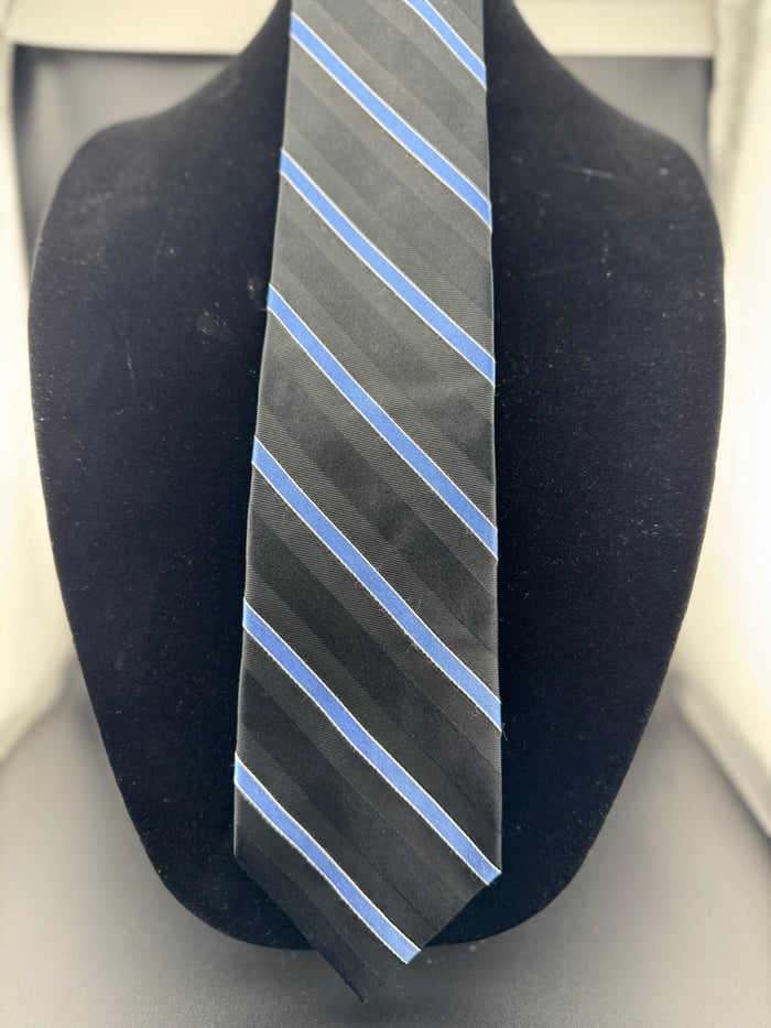 Classic Black & Light Blue Tommy Hilfiger Necktie