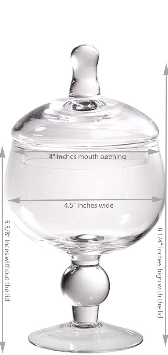 Clear Glass Apothecary Bowls - Set of 3