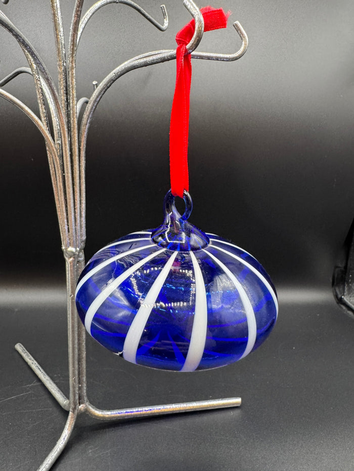 Cobalt Handblown Glass Ornament