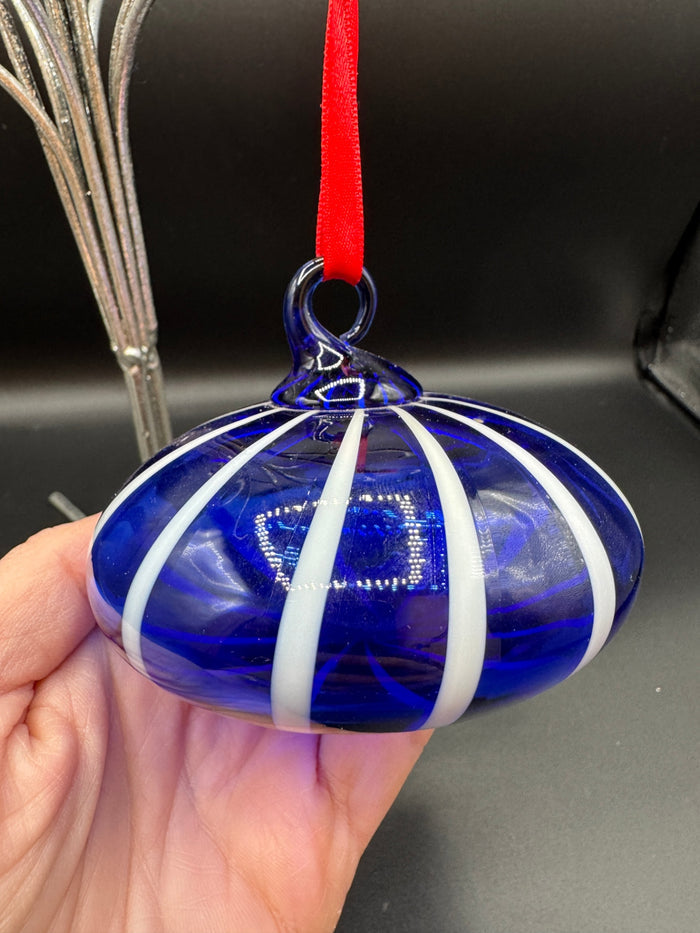 Cobalt Handblown Glass Ornament