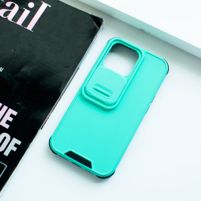 Colour Me Vivid Camera Slider Apple iPhone 13 Pro Cover iPhone 13 Pro June Trading Turquoise Blue