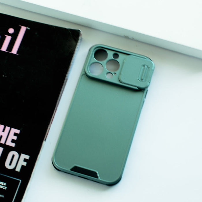 Colour Me Vivid Camera Slider Apple iPhone 14 Pro Max Cover iPhone 14 Pro Max June Trading Fern Metallic Green