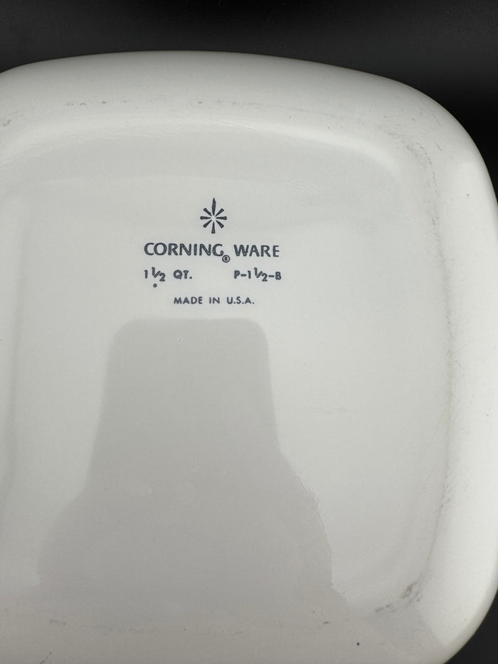 Cornflower Blue by Corning -  1.5 Quart Square Casserole No Lid